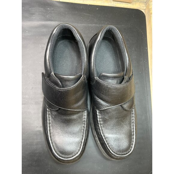 Mens Hush Puppies Black Leather Comfort Curve Slip-On Shoes 12 Extra Wide - Picture 3 of 8